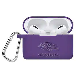Artinian - Baltimore Ravens Debossed Silicone Airpods Pro Case Cover - No Size - Multicolor