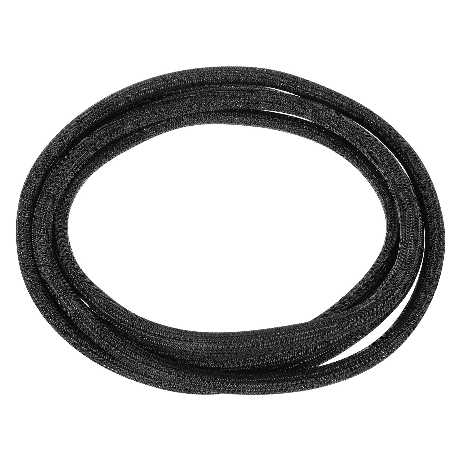 Front. Unique Bargains - Split Sleeve Wire Loom 11/32" 9.84Ft Self Wrapping Braided Sleeve UL94-V2 Fireproof PET for Automotive Home - Black.
