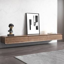 POVISON - Floating TV Stand - Brown