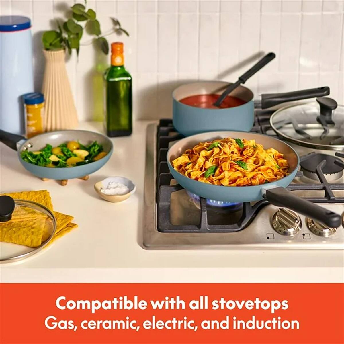 Compatible with all stovetops, Gas, ceramic, electric, and induction