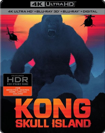 Kong: Skull Island - SteelBook [Digital Copy] [3D] [4K Ultra HD Blu-ray/Blu-ray] [Only @ Best Buy] [4K Ultra HD Blu-ray/Blu-ray/Blu-ray 3D] [2017] - Front_Standard
