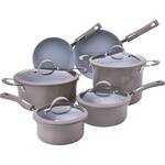 Best Buy: Hamilton Beach 10-Piece Cookware Set Champagne With Gray ...