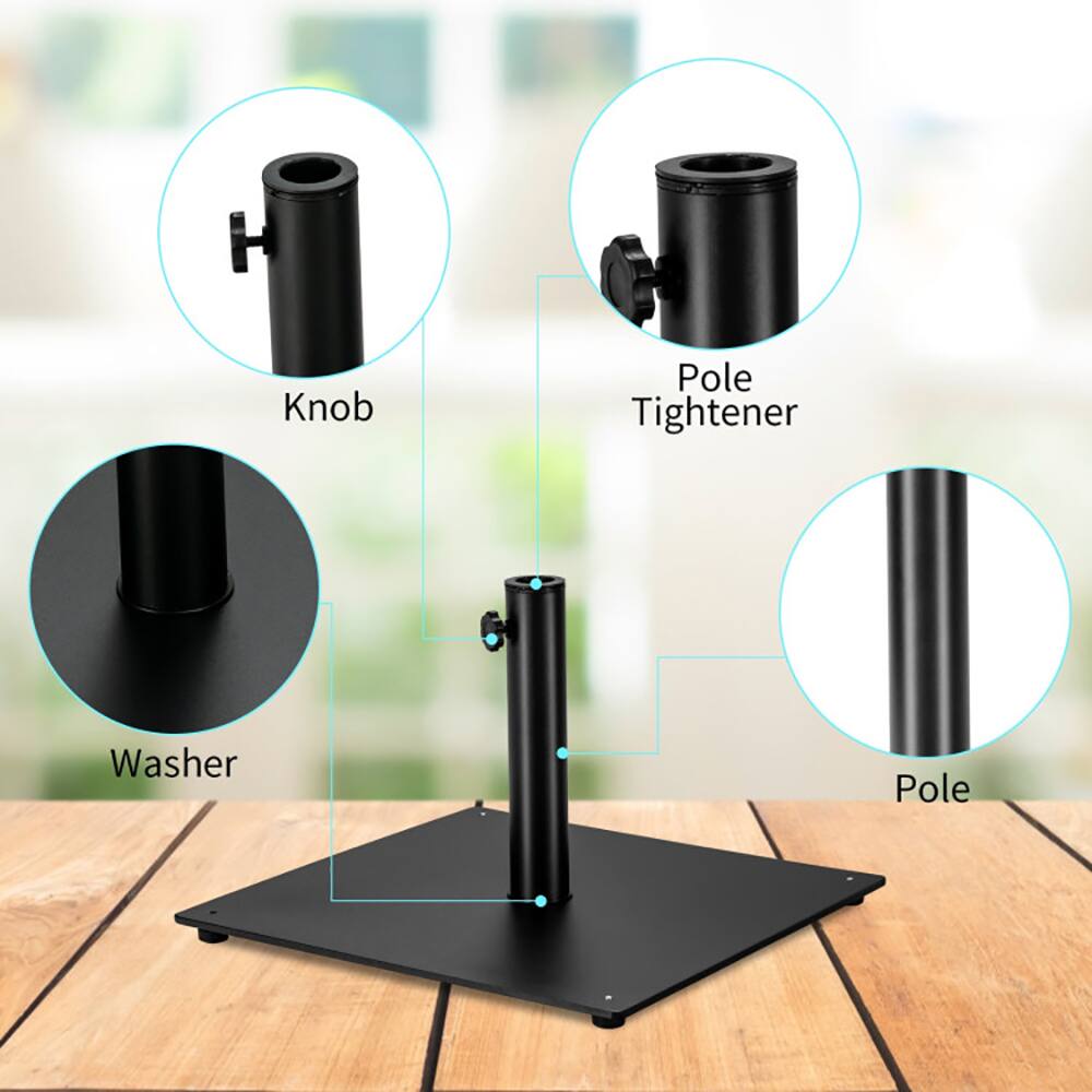 - Knob
- Pole Tightener
- Washer
- Pole