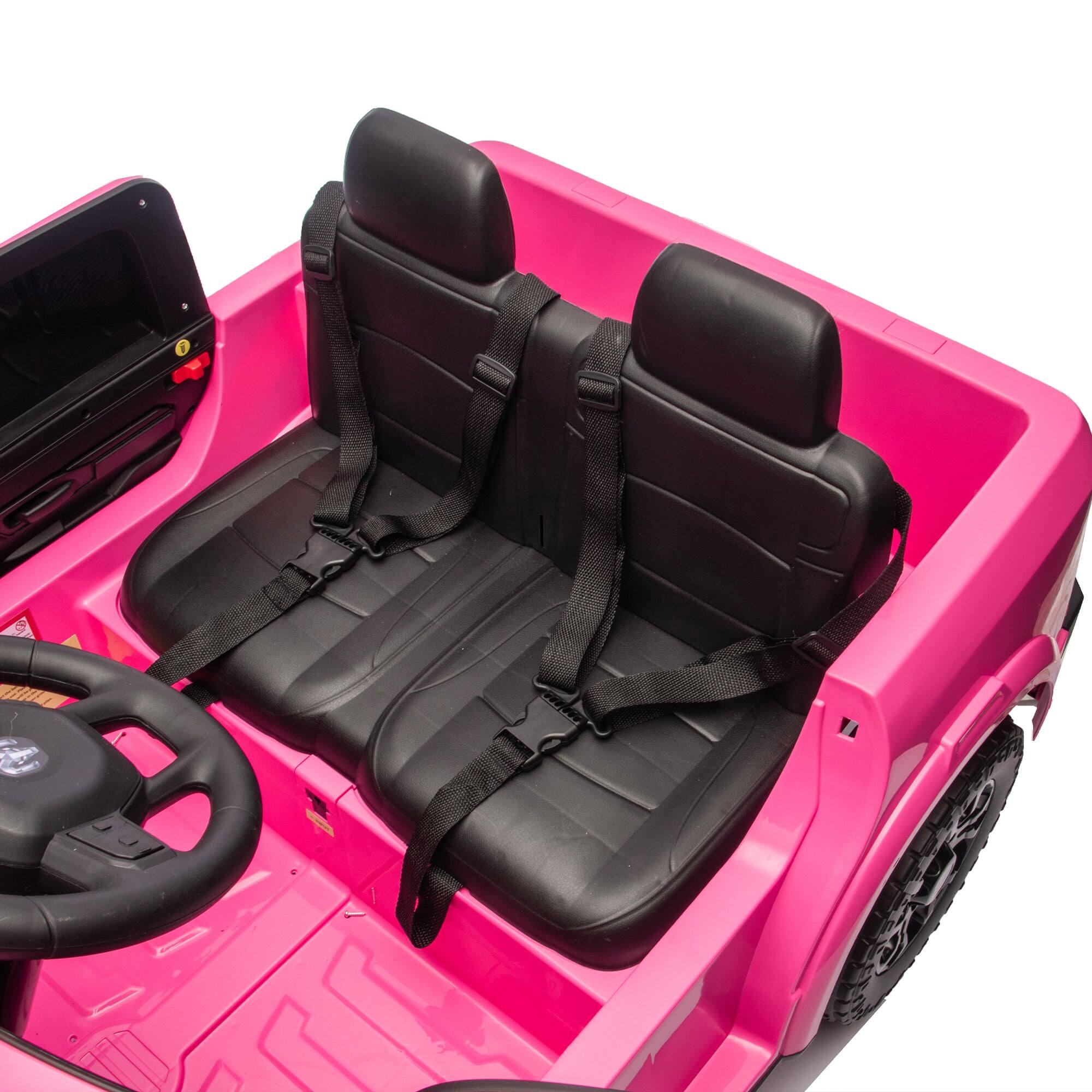 Alt View 2. Boyel Living - 3+ Pink 24V Kids Ride On UTV with Parents Remote Control Twin 80W Motors with 24V5A - pink.