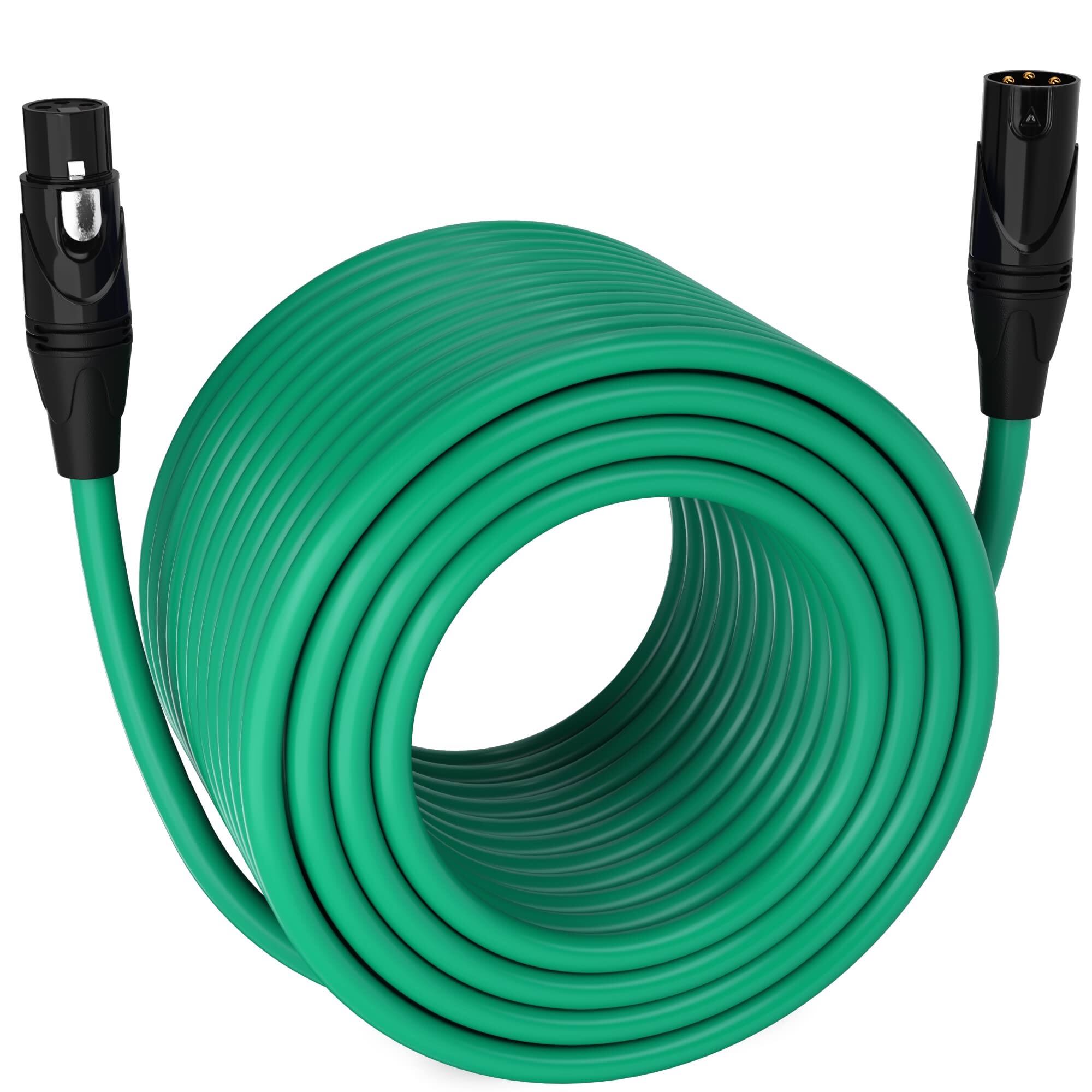 Lyxpro - 300 ft Balanced XLR Cable, Male to Female, 3 Pin Microphone Cable - Green