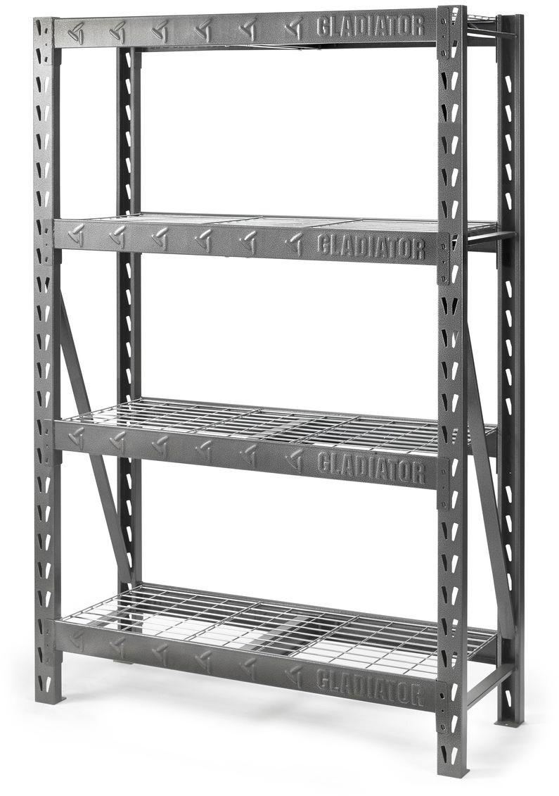 Left View: Gladiator - 8' GearWall Panels (2-Pack) - Gray