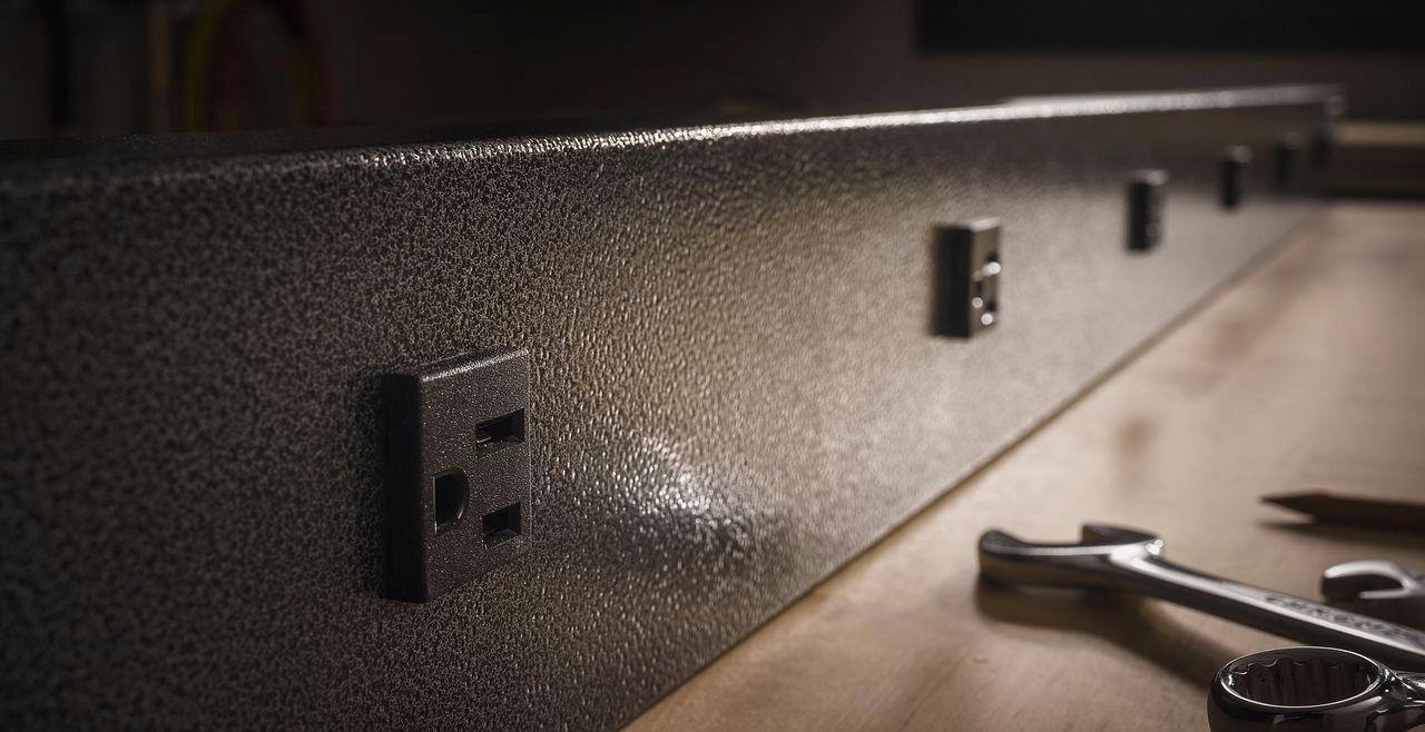 Alt View 11. Gladiator - 9-Outlet Workbench Powerstrip - Hammered Granite.