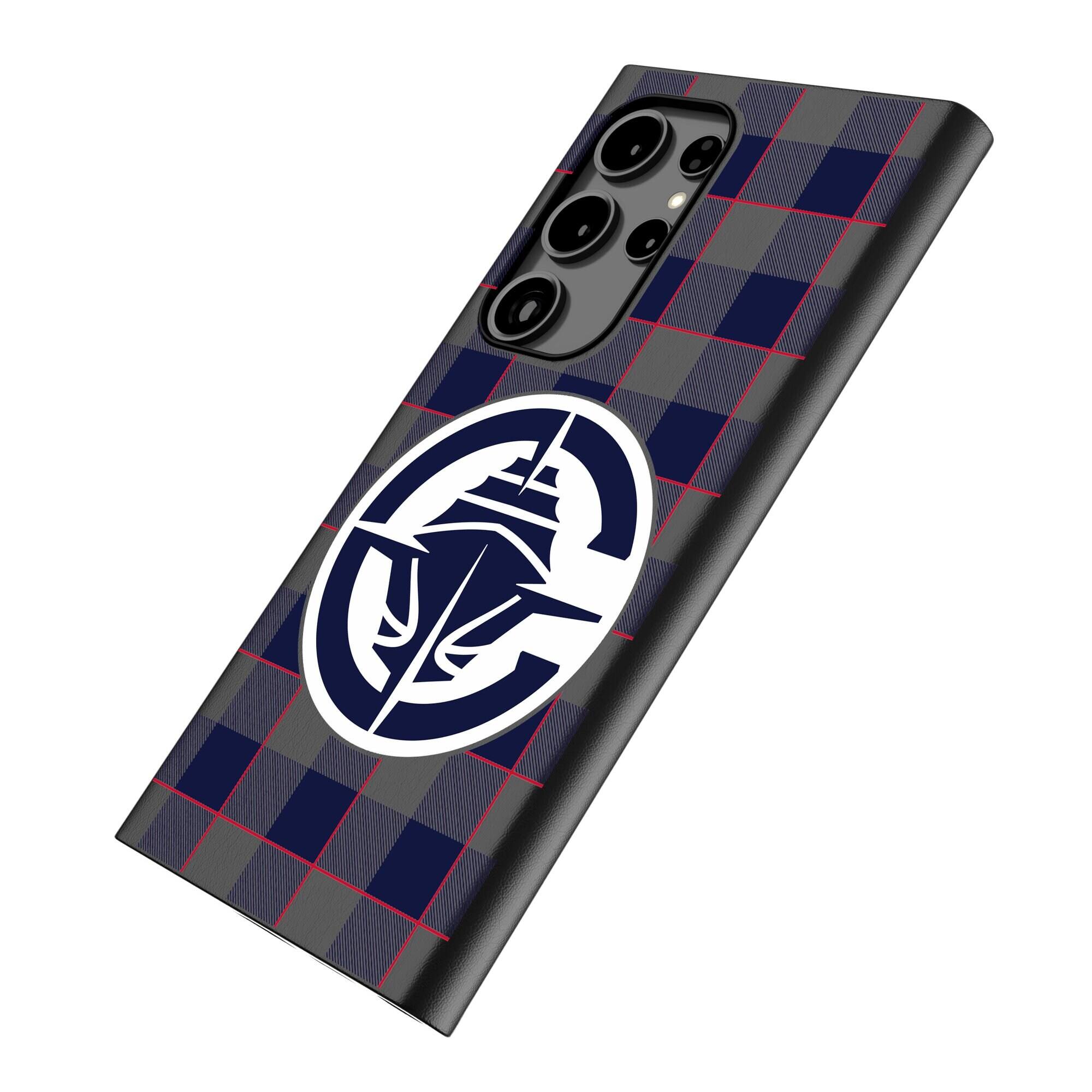 Alt View 1. Keyscaper - LA Clippers Plaid Galaxy Magnetic Bump Case - S24 - Black.