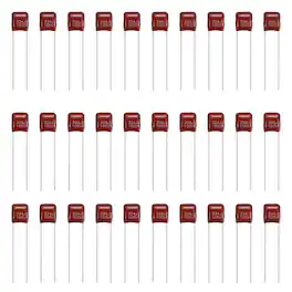 Unique Bargains - 30pcs 0.33uF 100V CBB21/22 Metallized Polypropylene Film Capacitor for Electronics and Lamps - Red