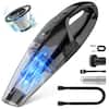 Front. Teendow - 6000Pa Portable Cordless Handheld Vacuum, Vacuum Cleaner for Car Interior Cleaning Rechargeable - Black.
