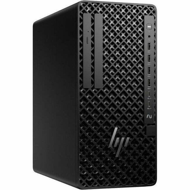 Front. HP - HP Z1 G1i Desktop Computer - Intel Core Ultra 5 235 - 32 GB - 1 TB SSD - Tower - Black - Intel Q870 Chip - Windows 11 - Black.