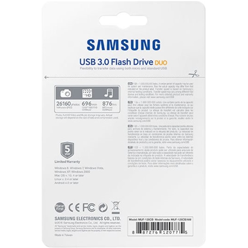 Best Samsung FIT 128GB USB 3.0 Flash Drive Silver/white MUF-128BB/AM