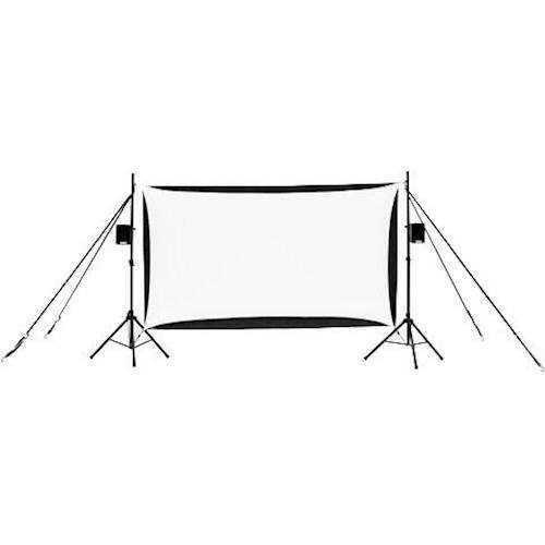 Alt View 15. Backyard Theater Systems - Savi 720p LED Projector with SilverScreen™ Recreation Series Theater System - White.