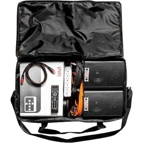 Alt View 17. Backyard Theater Systems - Savi 720p LED Projector with SilverScreen™ Recreation Series Theater System - White.