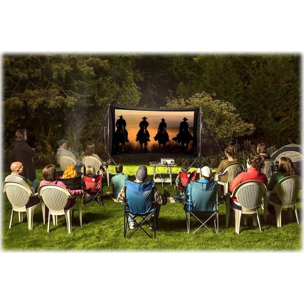 Alt View 19. Backyard Theater Systems - Savi 720p LED Projector with SilverScreen™ Recreation Series Theater System - White.