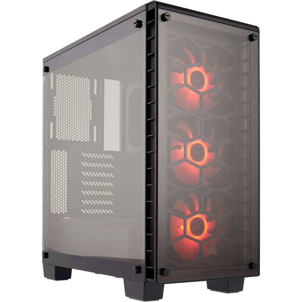 Front. CORSAIR - Crystal Series 460X RGB Compact ATX Mid-Tower Case.