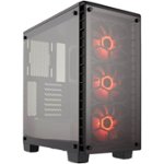 Front Zoom. CORSAIR - Crystal Series 460X RGB Compact ATX Mid-Tower Case - Black.