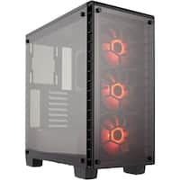 CORSAIR - Crystal Series 460X RGB Compact ATX Mid-Tower Case - Black - Front_Zoom