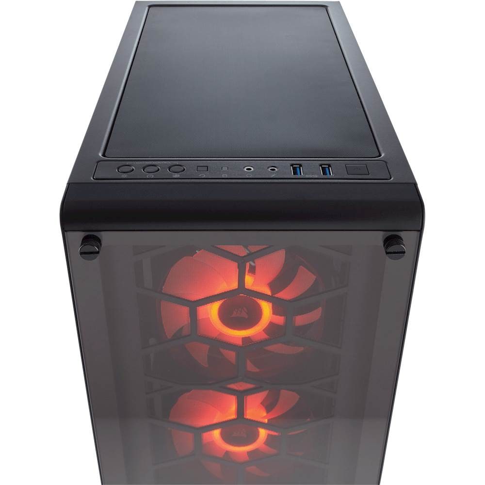 Alt View 18. CORSAIR - Crystal Series 460X RGB Compact ATX Mid-Tower Case.