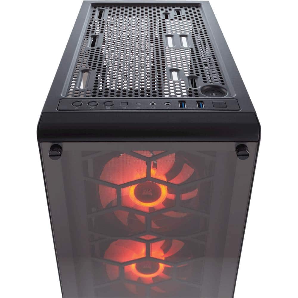 Alt View 19. CORSAIR - Crystal Series 460X RGB Compact ATX Mid-Tower Case.