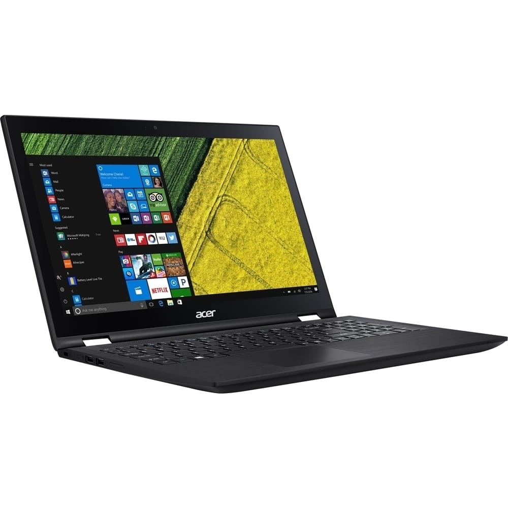 Alt View 15. Acer - 2-in-1 15.6" Touch-Screen Laptop - Intel Core i7 - 8GB Memory - 1TB Hard Drive + 128GB Solid State Drive - Obsidian Black.