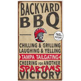 Jardine - University of Tampa Spartans 11'' x 20'' Indoor/Outdoor BBQ Sign - Brown