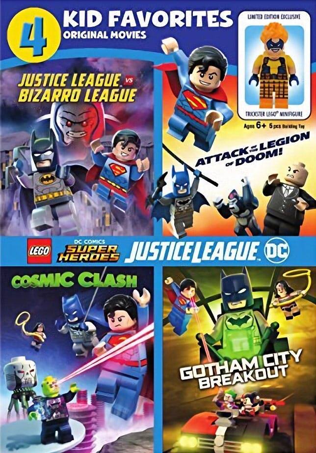 Front. 4 Kid Favorites: LEGO DC Super Heroes (DVD + Toy) [DVD].