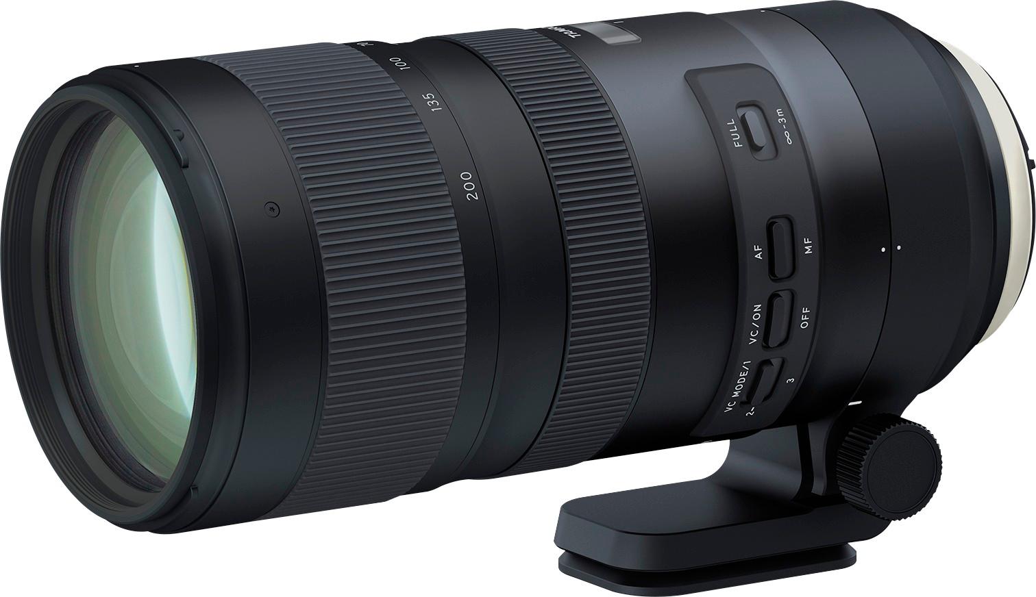 Left View: Tamron - SP 70-200mm F/2.8 Di VC USD G2 Telephoto Zoom Lens for Nikon DSLR - black