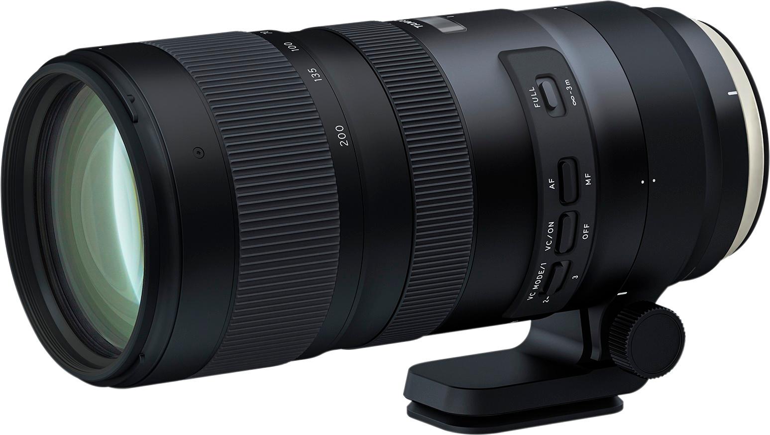 Left View: Tamron - SP 70-200mm F/2.8 Di VC USD G2 Telephoto Zoom Lens for Canon DSLR - black