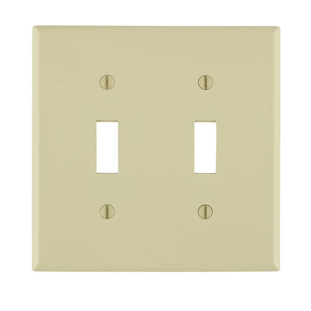 Leviton - 2 gang Nylon Toggle Wall Plate 1 pk - Ivory price history on PriceWatchPro