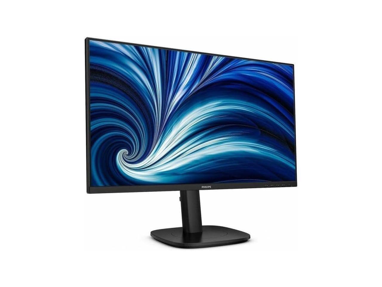 Left. Philips - PHILIPS 24B2U3301 - 23.8" Monitor, LED, FHD (1920x1080), HDMI, DP, USB-C(90W), Energy Star, EPEAT, 4 Year Advance - Black.