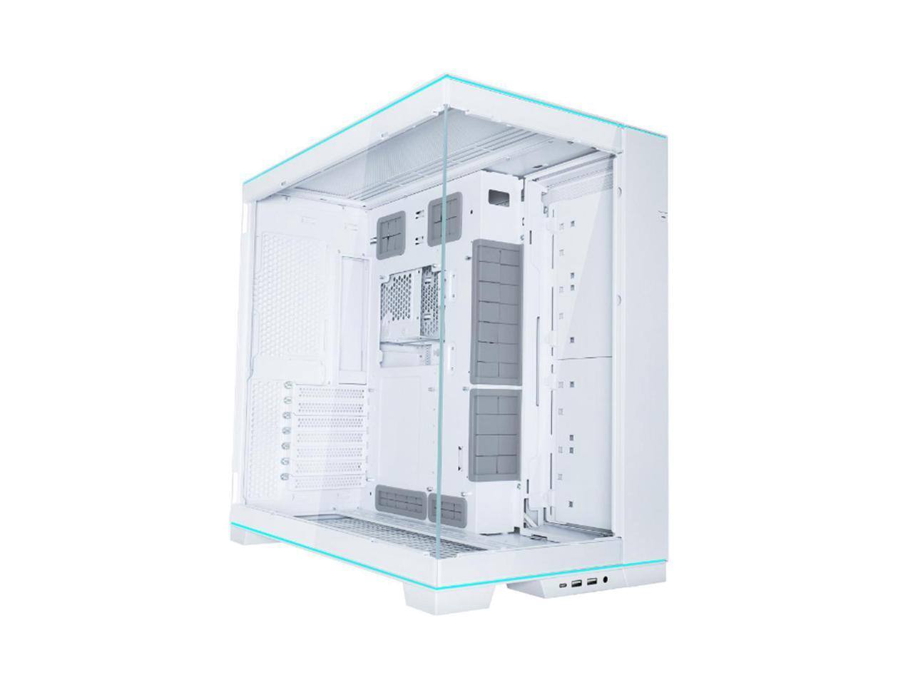 Alt View 7. Lian Li - LIAN LI O11 EVO RGB  White Aluminum / Steel / Tempered Glass ATX Mid Tower Computer Case ----O11DERGBW - White.