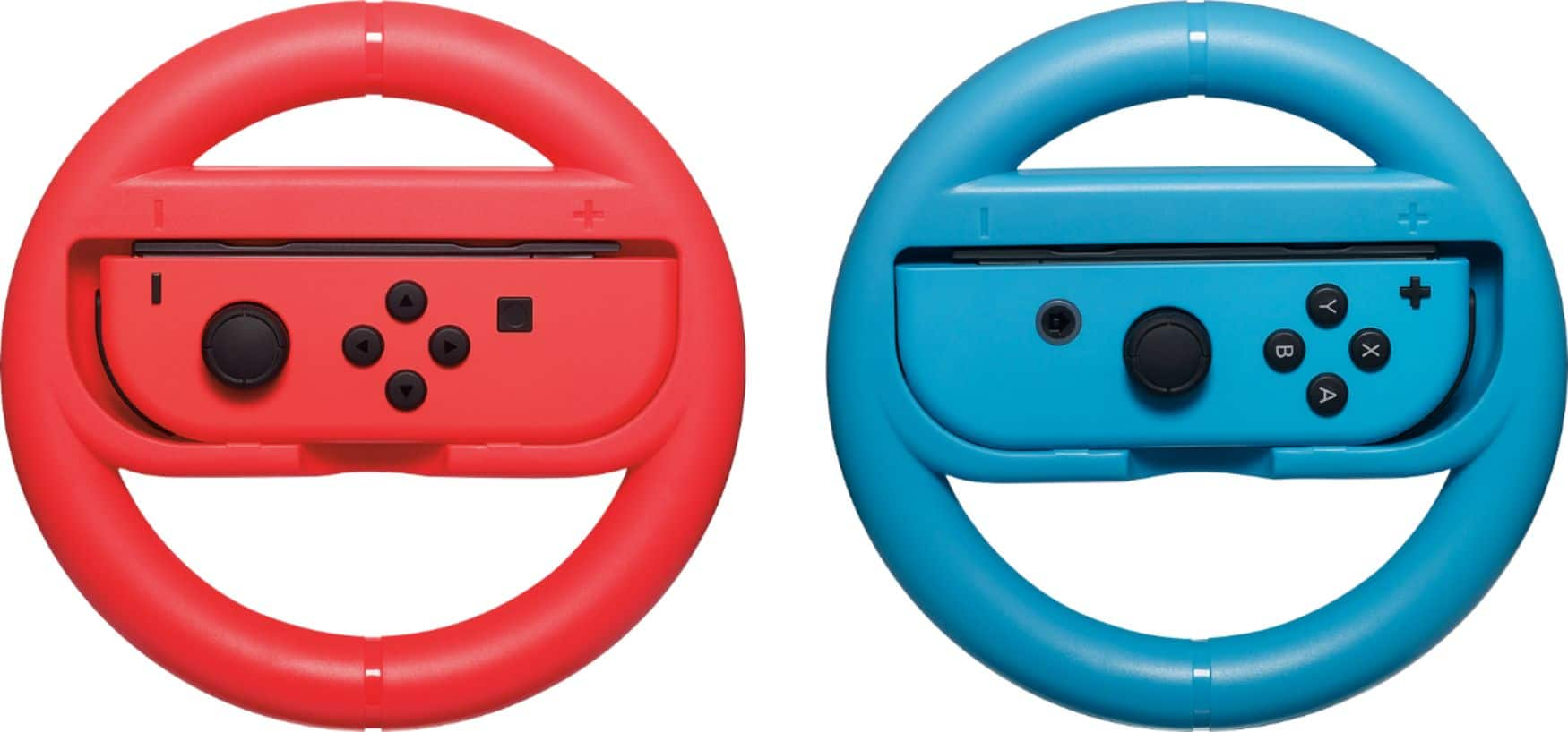 Nintendo Switch Mario Kart 8 with Red and Blue Steering Wheels