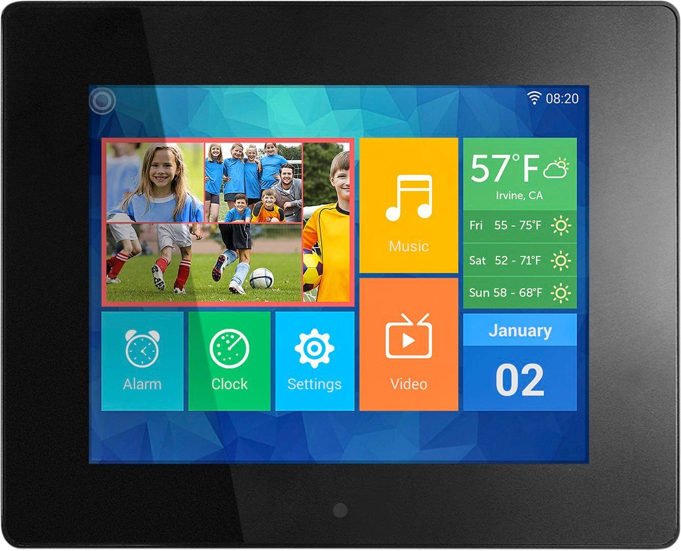 Best Buy Aluratek 8" LCD WiFi Digital Photo Frame Black AWDMPF208F