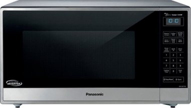 Panasonic - 1.6 Cu. Ft. 1250 Watt SN77HS Microwave with Cyclonic Inverter - Stainless Steel/silver - Front_Zoom