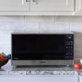 Left Zoom. Panasonic - 1.6 Cu. Ft. 1250 Watt SN77HS Microwave with Cyclonic Inverter - Stainless Steel/silver.