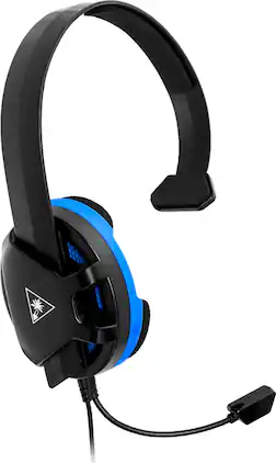Turtle Beach - Recon Chat Wired Chat Headset for PS5, PS4, PS4 Pro, Xbox Series X|S, Xbox One, PC & Mobile - Black/Blue