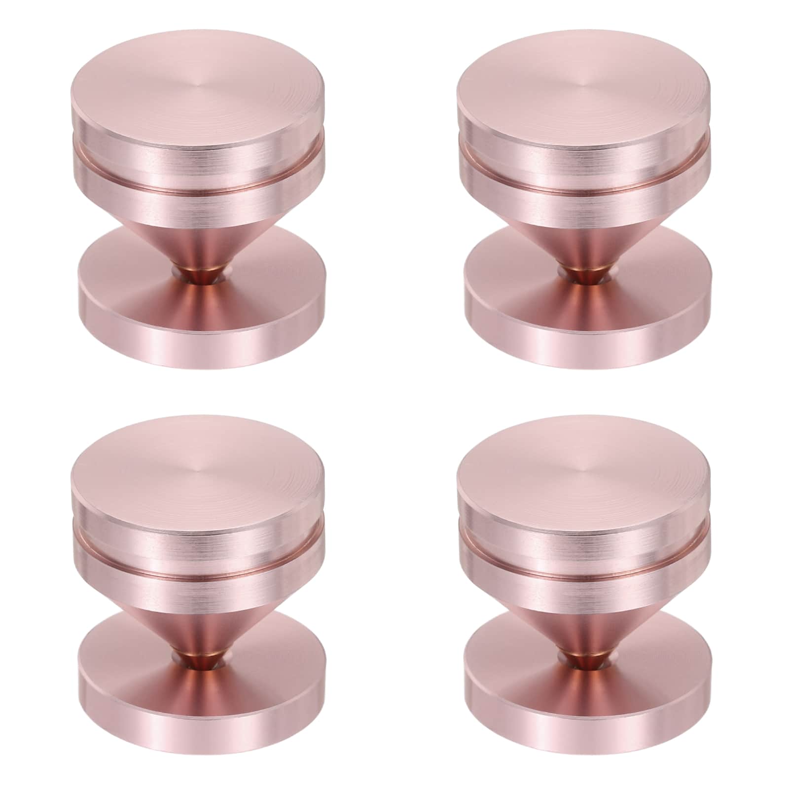 Unique Bargains - 4pcs Speaker Spike Kit Shockproof Adjustable Aluminum Alloy Spike Isolation with Pads Mat for Subwoofer - Rose Gold