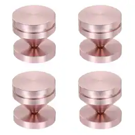 Unique Bargains - 4pcs Speaker Spike Kit Shockproof Adjustable Aluminum Alloy Spike Isolation with Pads Mat for Subwoofer - Rose Gold