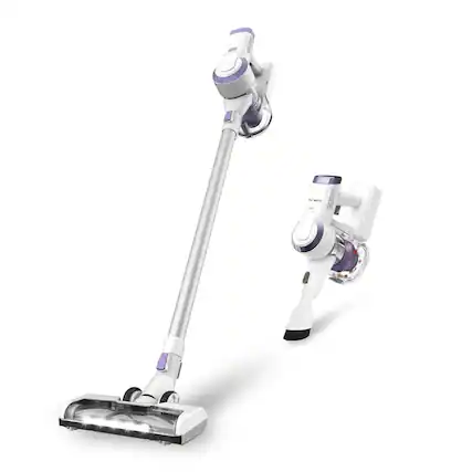 Front. Tineco - TINECO A10-D PLUS CORDLESS STICK VACUUM (VA150100US) - WHITE/PURPLE.