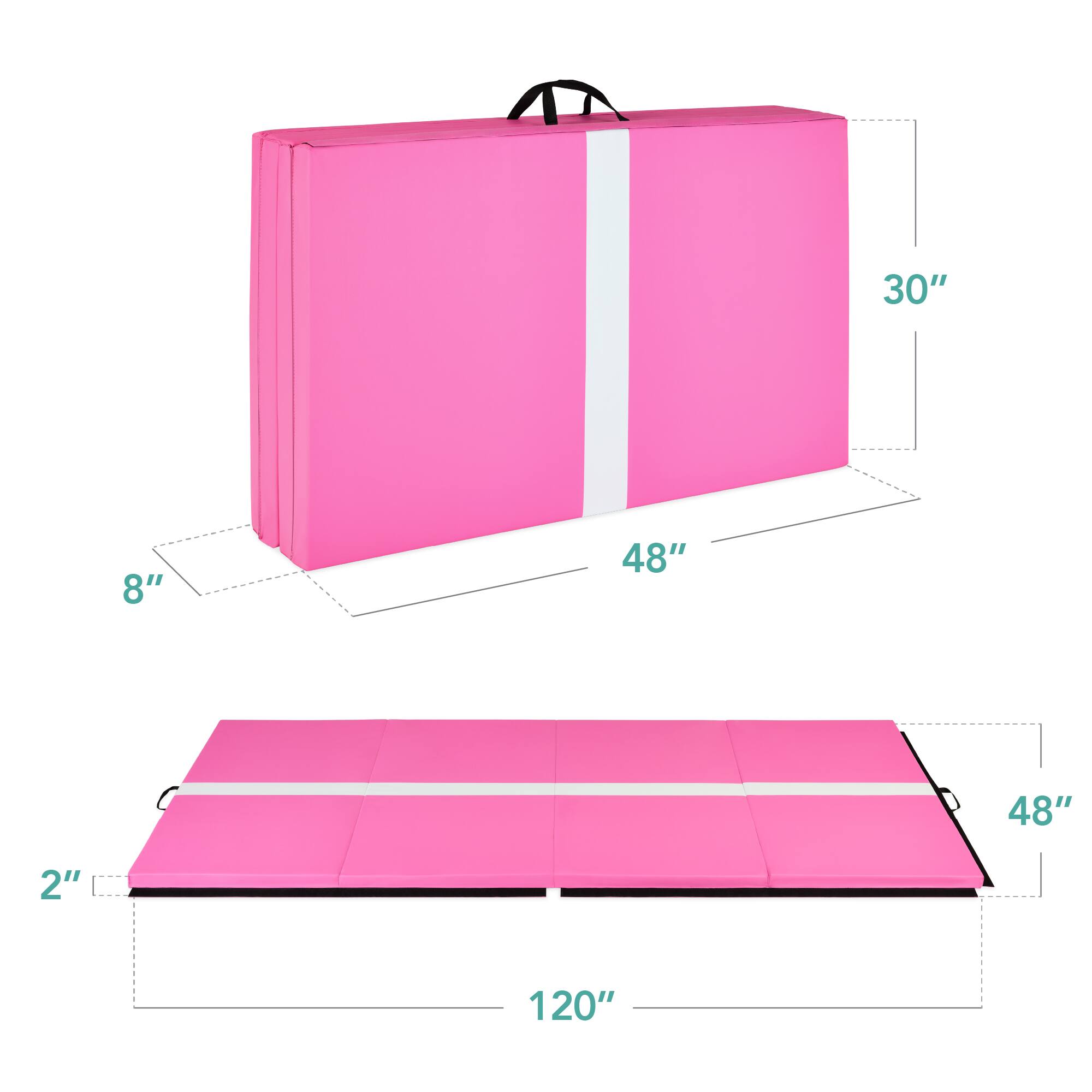 The dimensions of the pink box are:

- Length: 48"
- Width: 30"
- Height: 8"
- Thickness: 2"