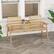 Alt View 1. Gymax - Gymax Outdoor Fir Wood Bench w/ Foldable Middle Table w/ Backrest & Armrests - Natural.