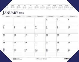 2026 House of Doolittle Executive 24" x 19" Monthly Desk Pad Calendar, (180-26) - Blue