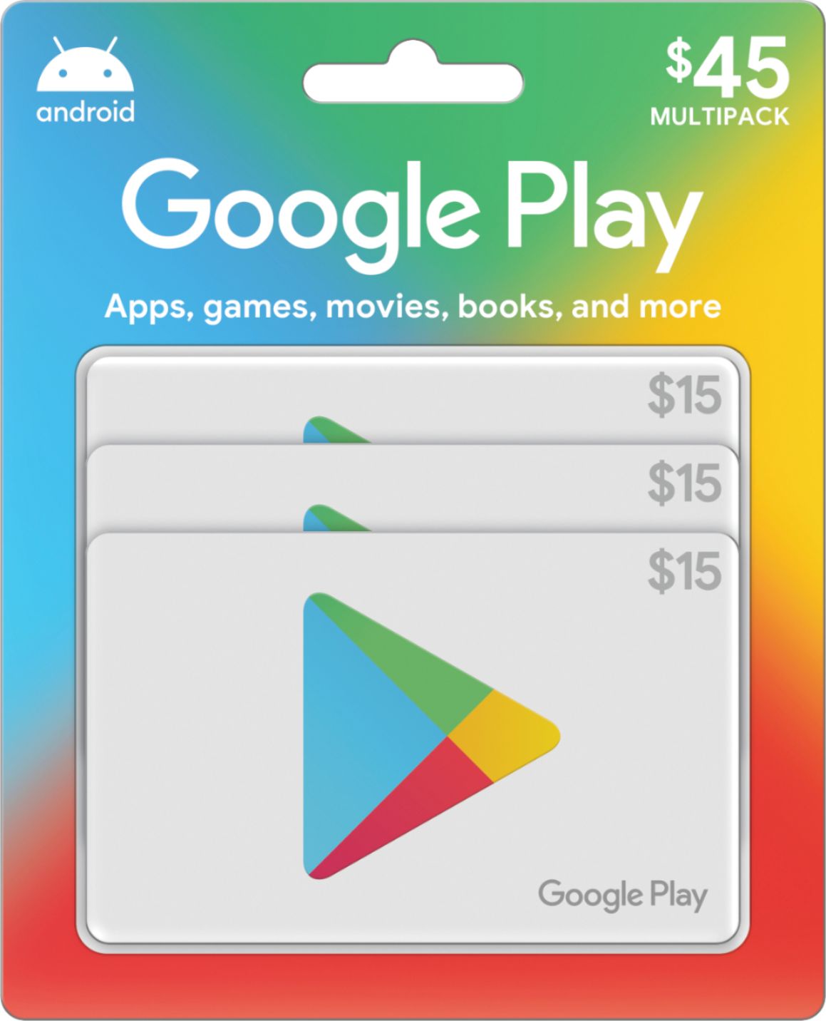 Customer Reviews: Google Play $15 Gift Cards (3-Pack) GOOGLE PLAY 2017 MP  (3X$15) $ - Best Buy