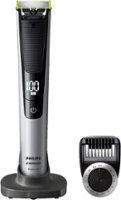 Philips Norelco OneBlade Pro hybrid electric trimmer and shaver, QP6520/70 (14 length comb) - Silver And Black - Angle_Zoom