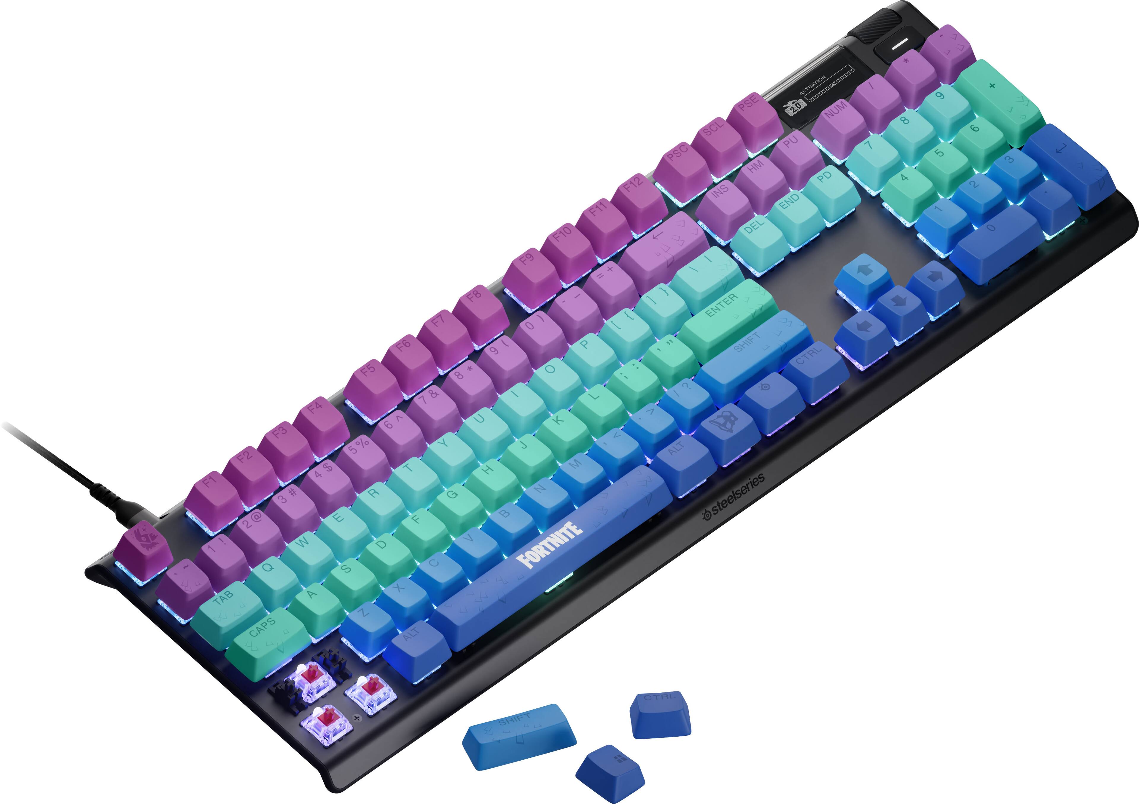 K
F12 F11 F10 F9 F8 F7 0 ] F6 9 P F5 * O 8 7 & L F4 < U K 6 F3 Y J F2 M $ T H F1 N # R G 3 E F B 2 W D V FORTNITE 1 Q S C A X TAB Z CAPS ALT
PSE 2.0 NUM SCL PU PSC HM PD INS END DEL 23 - ENTER SHIFT CTRL ALT steelseries

8 4
9 5 1
+ 3 9 3 2 0
I
