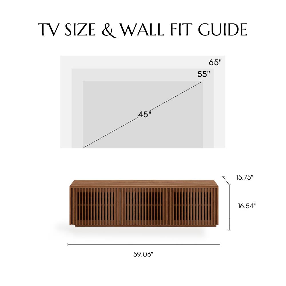 TV SIZE & WALL FIT GUIDE

65" 55" 45" 15.75" 16.54" 59.06"