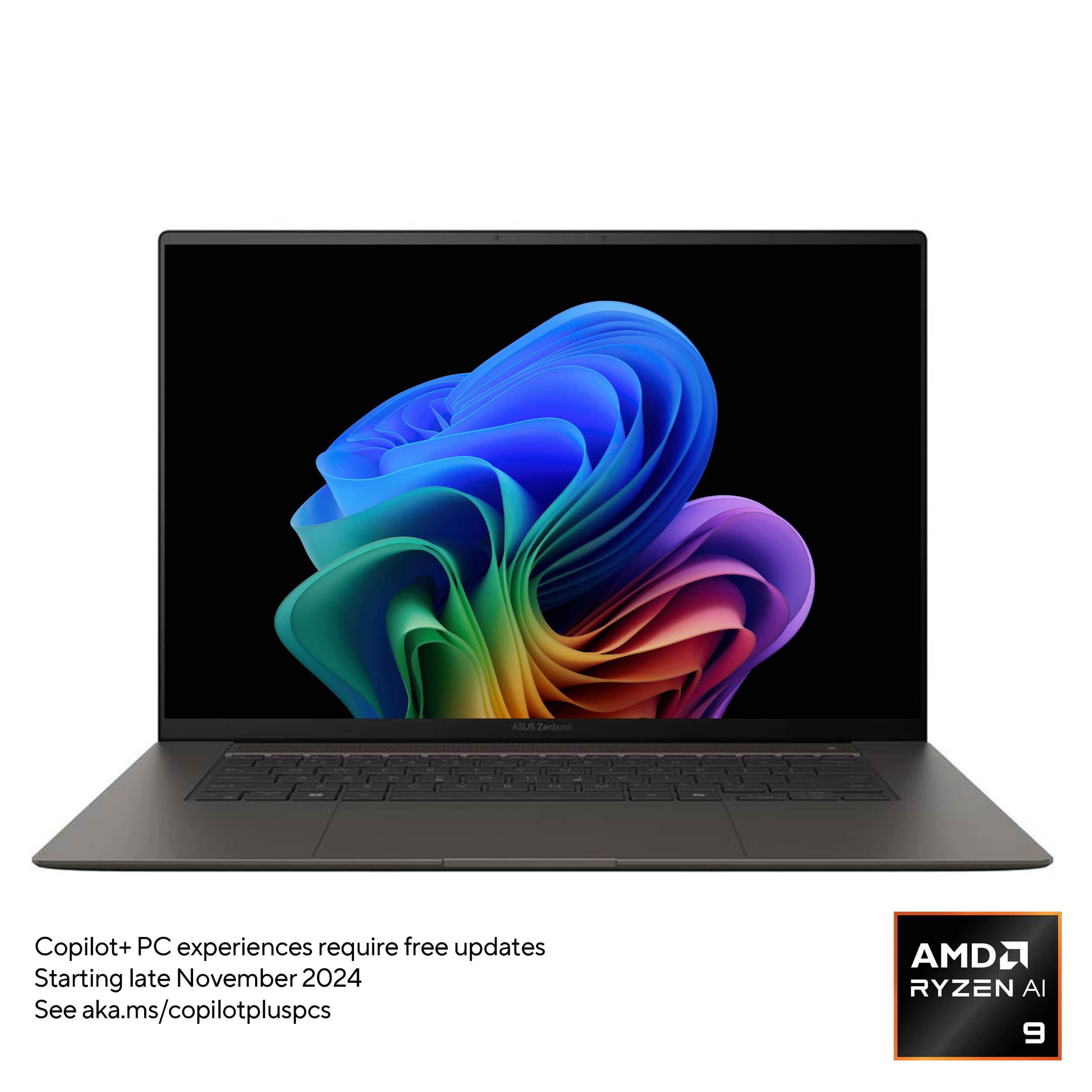 ASUS Zoin_to_tce Copilot+ PC experiences require free updates starting late November 2024. See aka.ms/copilotpluspcs. AMD Ryzen 9.