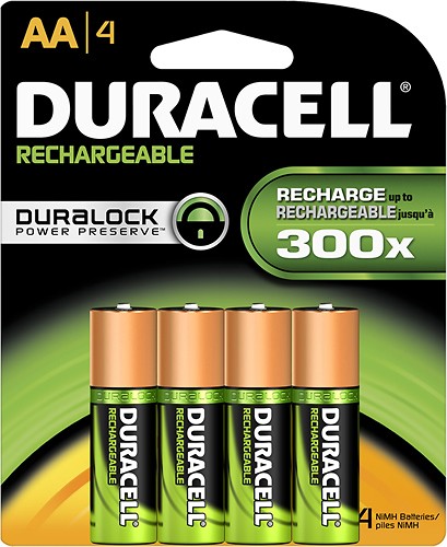 Best Buy: Duracell Accu AA NiMH Rechargeable Batteries (4-Pack) DC1500B4