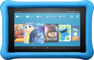 Amazon - Fire Kids Edition - 7" - Tablet - 16GB 7th Generation, 2017 Release - Blue - Front_Zoom